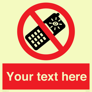 Custom No camera phones Sign